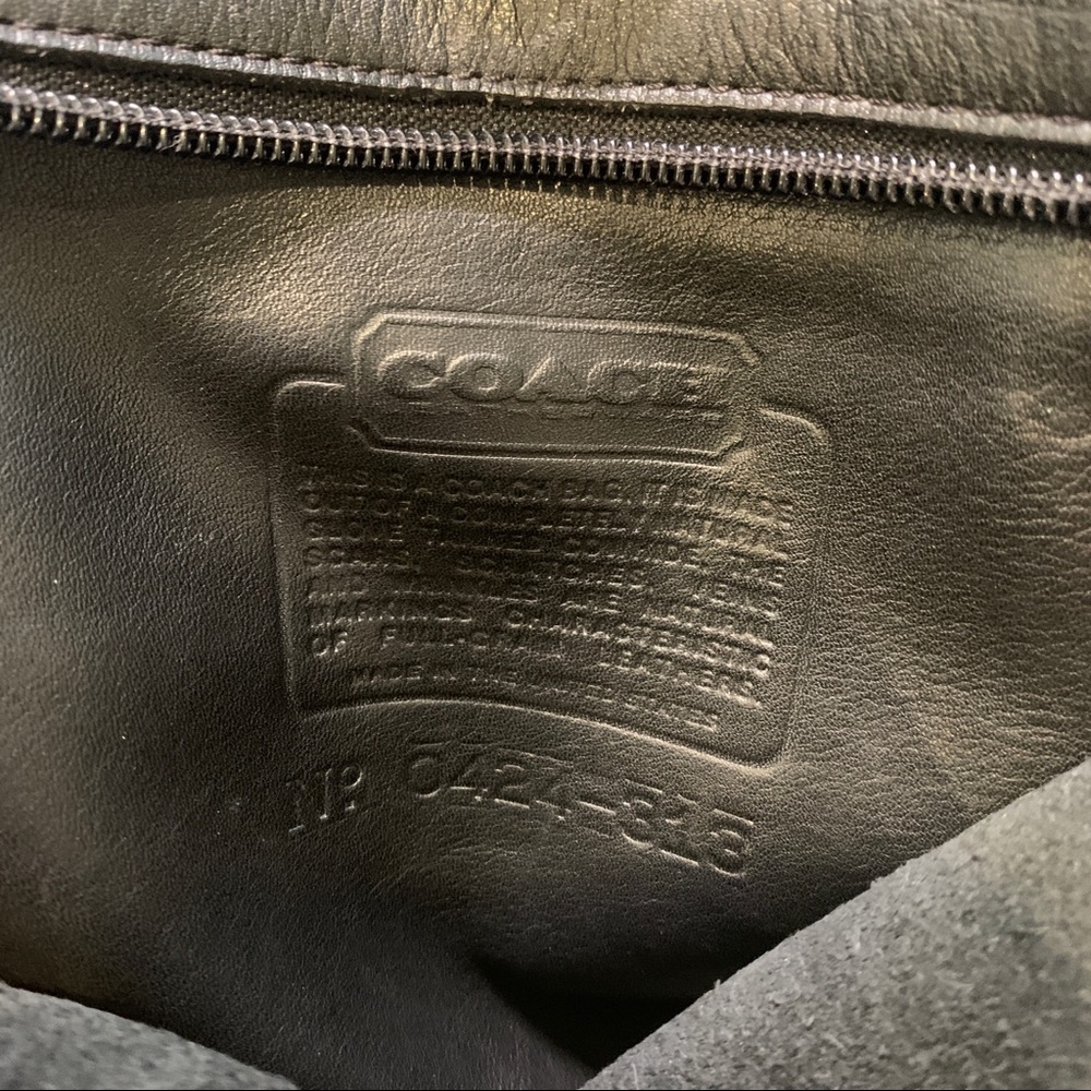 Vintage Coach XL Leather Backpack - Black - Picture 5 of 15